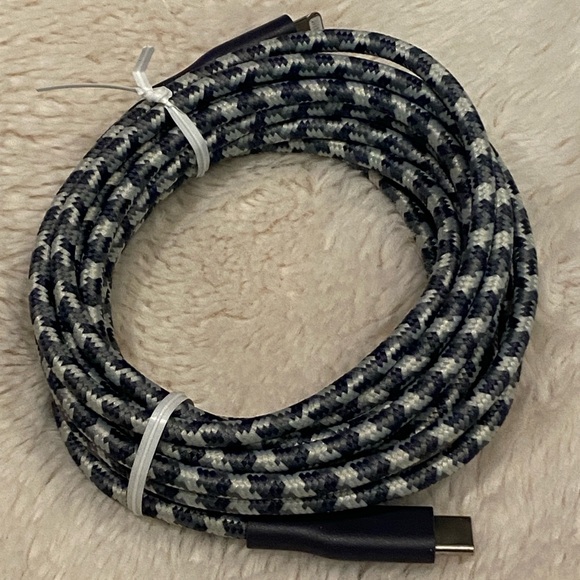 Heyday Lightning to USB-C Fast Charging Cable Braided 10-feet Long Blue Dusk NWT - Picture 2 of 7